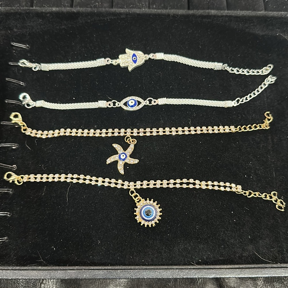 Qty-1 Blue Lucky Evil 👁 Charm Bracelet